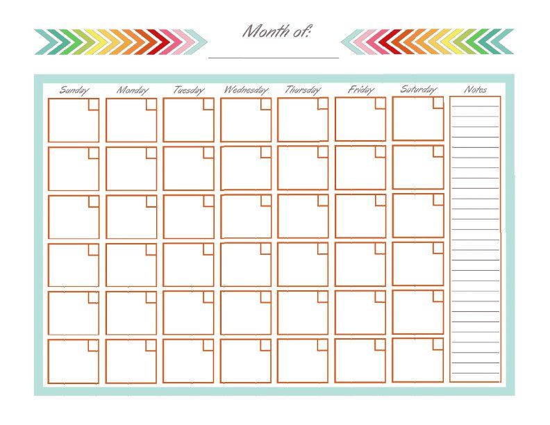 DIY Home Sweet Home Home Management Binder Monthly Calendar